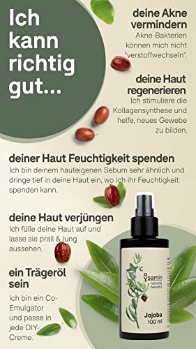 Jojobaöl kaltgepresst bio 100% rein für Haut und Haare