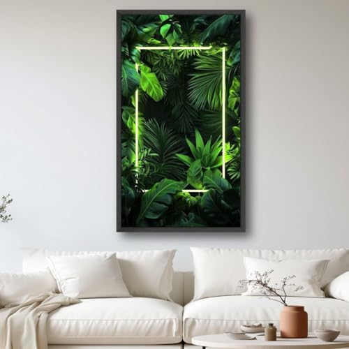 Tableau sur toile verdure tropicale grand format déco botanique 80x140 - 2