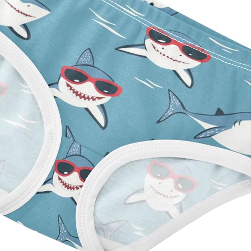 ZZKKO Sunglasses Sharks Ocean Girls Underwear Toddler Panties for Girls Comfort Brief Size 2-8T3