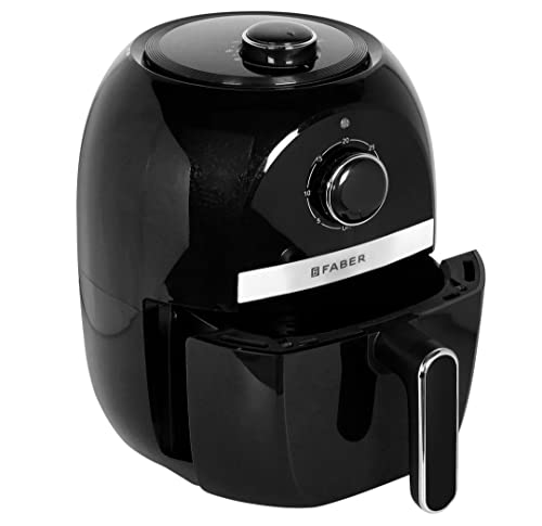 Faber 3L 1300W Air Fryer, fry, bake, roast, toast, defrost, grill & reheat | 360° rapid air technology, 85% less oil, 2.7L detachable basket, overheat protection || 1yr warranty (FAF 3.0 BK) Black