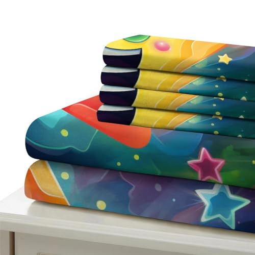 Funda nórdica infantil antimanchas estrellas microfibra reversible con dos fundas de almohada 7