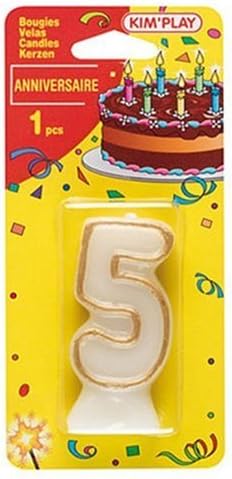 WDK Partner – cou605 Cake Decorating Candle Number 5