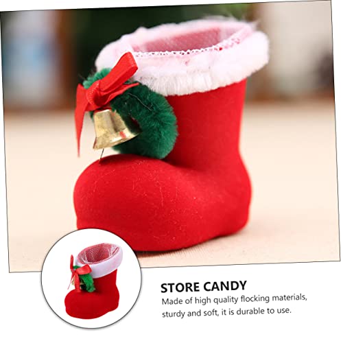 4pcs Christmas Boots Candy Holders Adorable Mini Decor for Boy Girl Holiday Party Bags Packaging for Festive Celebrations3