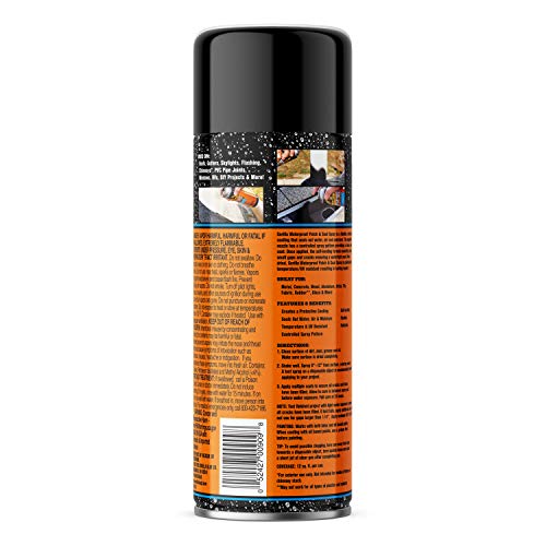 image for Gorilla Waterproof Patch & Seal Rubberized Sealant Spray, Black, 16 Ou