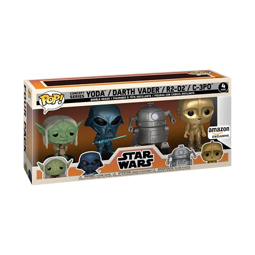 Funko Pop! Star Wars: Concept Series - Yoda, Darth Vader, R2-D2 And C3-PO - 4...