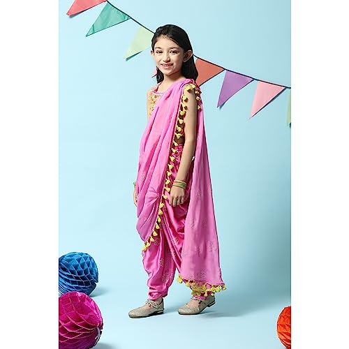 Image of BIBA Cotton Printed Straight Semi-Formal Kurta With Salwar And Dupatta