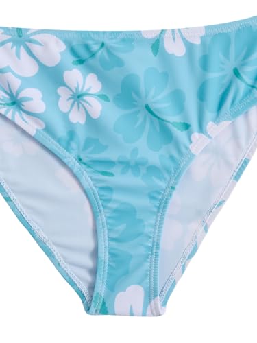 Image of COZYEASE Girls' 2 Piece Ditsy Floral Print Knot Front Ruched Triangle Bikini Swimsuit