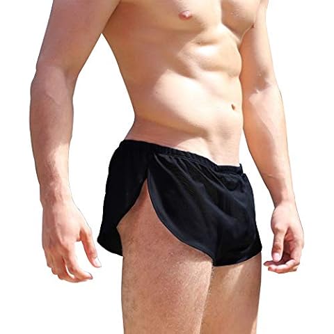 Mens Sexy Mesh Split Sides Lounge Shorts Cover
