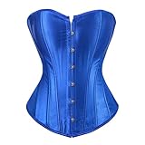 Zhitunemi Corset for Womens Halloween Costumes: Renaissance Costume Women Shapewear - Vintage Retro Lovers for Aged 25-35 Plus Size Blue Corsets X-Large