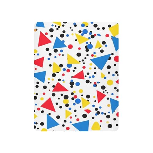 Image of Crib Sheet Breathable Soft Crib Mattress Sheet for Baby Toddler Boys Girls Fitted Crib Sheet Fit Standard Crib Mattress 52 x 28 Inch Colorful Triangle Dots