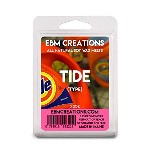 Tide Original (Type) - Scented All Natural Soy Wax Melts - 6 Cube Clamshell 3.2oz Highly Scented!