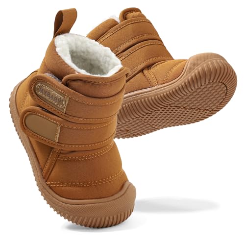 Toddler Snow Boots Double Strap Winter Warm Shoes Baby Faux Fur
