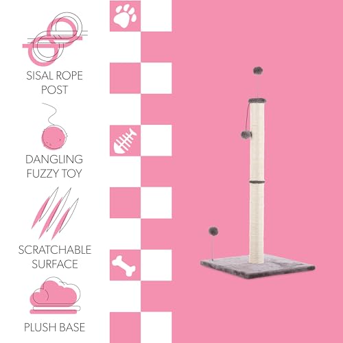 Rascador Pilar para Gato con Juguetes y Sisal 38 pulgadas miniatura 4