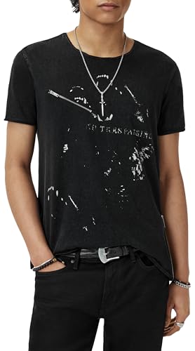 T-Shirt No Trespassing John Varvatos Homme vêtement col rond noir mode casual