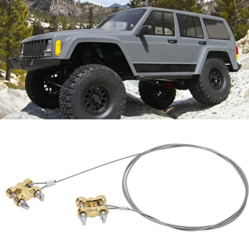 RC Abschleppseil Kit RC Kette Abschleppseil Anhänger Kette Abschleppseil Simulation mit Stoßstange Abschlepphaken für 1/10 RC Car Truck Crawler(Gold) RC -Automodellzubehör