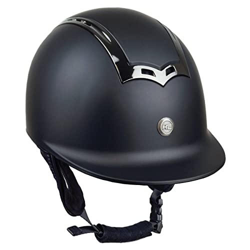 Horsenjoy Casco de equitación Genius Unisex Adulto, Negro, S