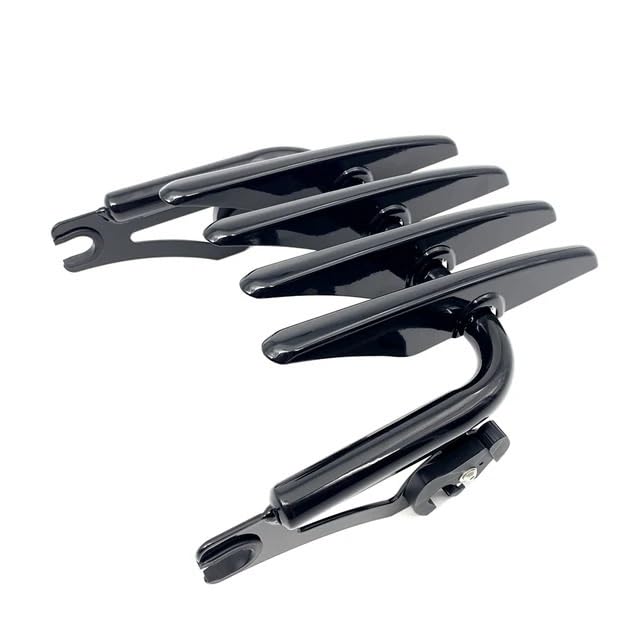 Porte-bagages amovible pour moto custom de style furtif noir profilé