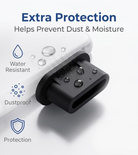 Image of DClub USB C Port Dust Protection Plugs, 6 Pcs Type C Silicone Dust Covers Phone Type-C Port Protective Caps Anti Dust Charging Plug Protectors Silicone Case Compatible with Laptop Smartphones