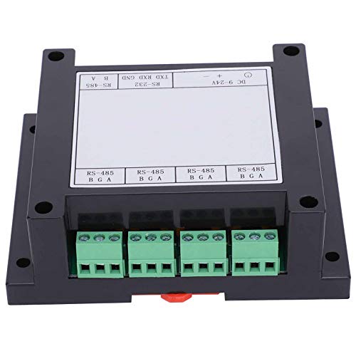 RS232 Repeater Industrial Grade Photoelectric Isolation 4 Channel RS485 Hub Sharer Splitter, Support for Multi Machine Communication, Wide Power Supply Range and Strong
