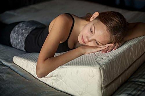 Miniatura 2 de Churchill & Smith Almohada de cuña de látex natural duradera de 8 pulgadas con funda de punto elástico de algodón orgánico natural  Almohada de cuña