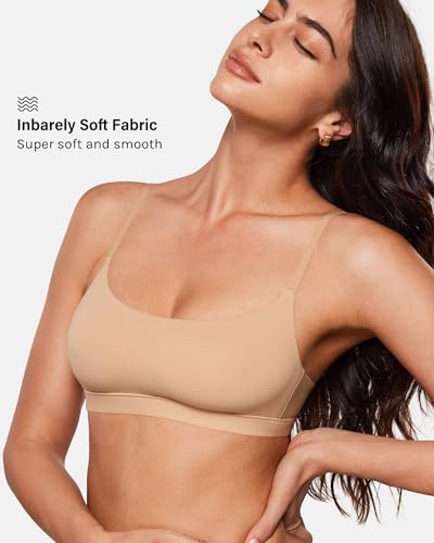 INLYRIC Women's Inbarely Soft Bralettes - Cami Bras No Underwire Seamless Unlined Comfort Bralette2