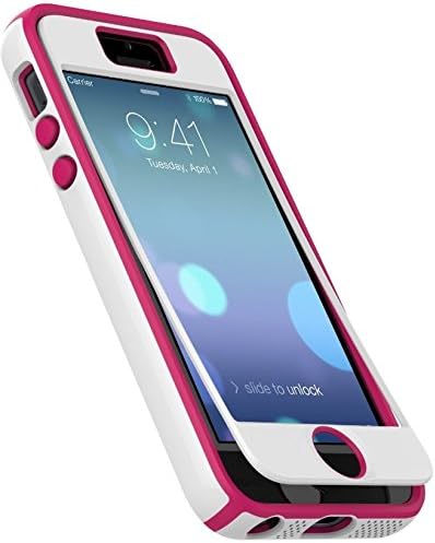 Speck Products iPhone SE/5/5s CandyShell + FACEPLATE Case [Does NOT FIT iPhone SE 2020] - White/Raspberry Pink