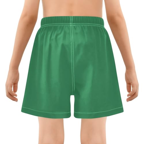 GuoChe Boys Beach Shorts Youth Quick Dry Youth Boys Athletic Shorts Double Layer Seagreen3