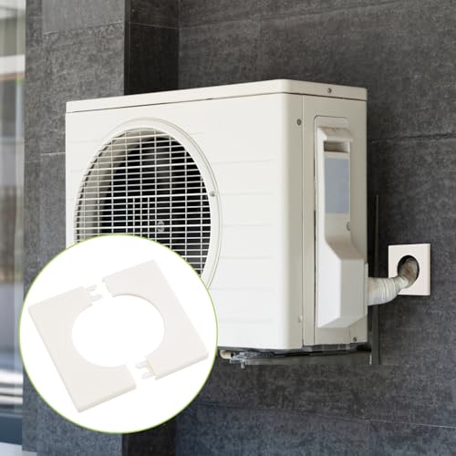 UFURMATE Rohrwandabdeckungen, 2 Stück 50mm ABS Kunststoffe selbstklebende Rohrplattenabdeckungen dekorative Rohrlochabdeckungen für Rohrrohrdekoration (Perlweiß)