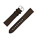 Price comparison product image Hirsch Osiris Calf Leather with Nubuck Effect Watch Strap in Brown (22mm, Silver Buckle)