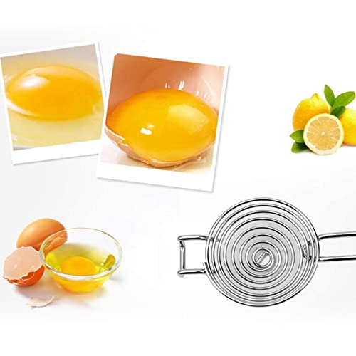 Separatore Bianco Uovo,Separatore di Uova in Acciaio Inossidabile Separatore di tuorli d'uovo Filtro da Cucina per Strumento di Cottura separatore di Utensili da Cucina - immagine 4