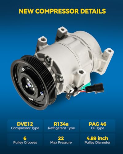 Image of PHILTOP C2645 Air Conditioner AC Compressor with Clutch for Hyundai Accent 2012-2017, Kia Rio 2012-2017