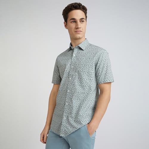Image of Colorplus Tailored Fit Medium Grey Formal Shirt for Men