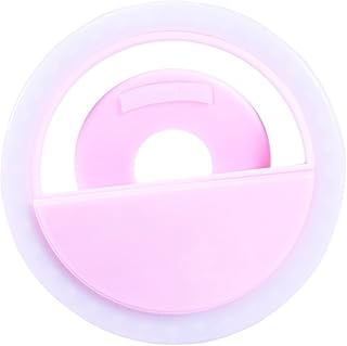 WOONEKY Ring Lights Selfie Light Phone Selfie Light Clip on Ring Light Selfie Ring Light Selfie Light Ring Selfie Ring Light Rechargeable Pink Round Light Make up Makeup Ring Light