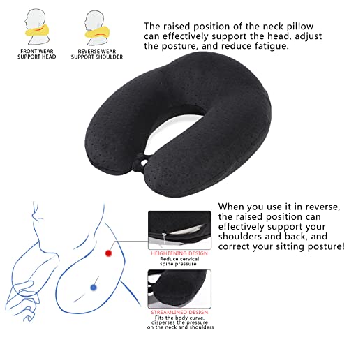 Gosider Breathable Airplane Pillow Memory Foam Comfortable Travel Neck Pillow, Travel Neck Pillow U Shape For Head And Neck Support, Portable Travel Pillow Machine Washable #TOP4