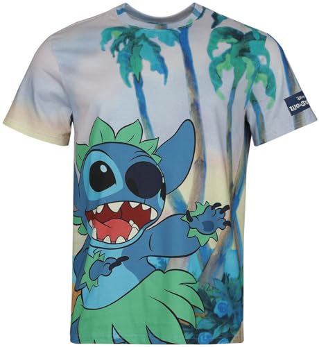 Lilo & Stitch - Disney T-Shirt - Tropical - M bis XXL - für Männer - Größe L - multicolor  - Lizenzierter Fanartikel