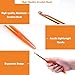 BsHooker 7mm Crochet Hook,Inline Crochet Hook with Ergonomic Acrylic Handle for Arthritic Hands,Extra Long Knitting Needles for Crocheting Yarn,Stainless Steal Polished Hook Head for Beginner
