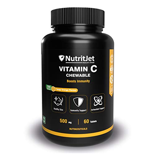 NutritJet Vitamin C 500mg with Orange Extract For Immunity Antioxidant & Skincare Booster For Women & Men – 60 Veg Tablets NutritJet Vitamin C 500mg with Orange Extract For Immunity Antioxidant & Skincare Booster For Women & Men – 60 Veg Tablets