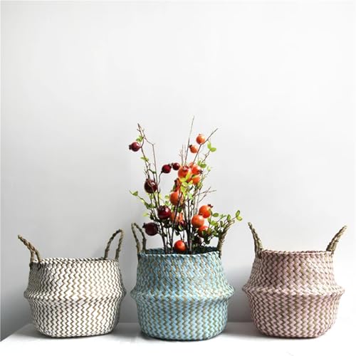 Patchwork d'algues fait main pour ce cache pot rotin d'exception - 4