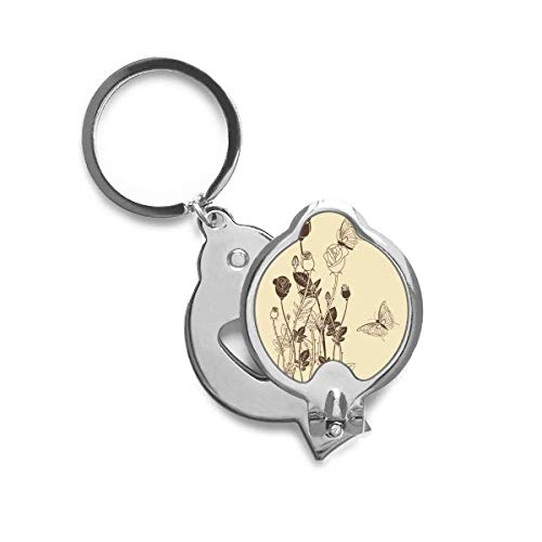 Cutter à ongles papillon rose et plante de DIYthinker pour manucure