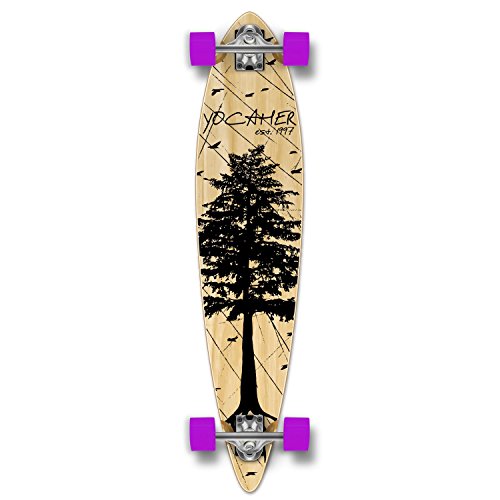 Yocaher Longboard Skateboard Complete Pintail Cruiser 40