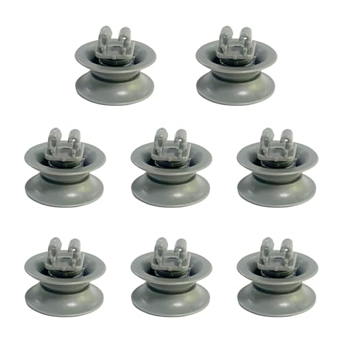EcoJozon 8x Spülmaschinenrollen für Oberkorb – Ersatzrollen passend für Bosch Siemens Neff Beko Geschirrspüler – Korbrollen Set Spülmaschine Ersatzteile Geräuscharm & Hitzebeständig