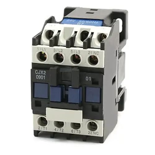 Contacteur triphasé NC AC CJX2-0901 évite les surchauffes de bobine 24V 50/60Hz