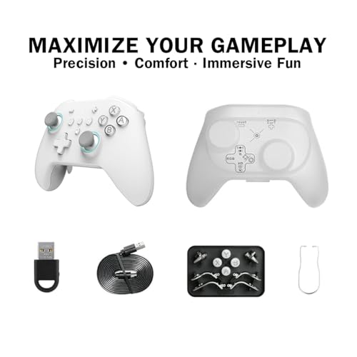 Image of GuliKit KK3 MAX Game Controller-Hall Effect Joysticks,Analog & Digital Triggers, 1000HZ Polling Rate,Maglev /HD /Rotory Vibration,Compatible with Switch /PC /Android /iOS, Switch 2 Wake Up
