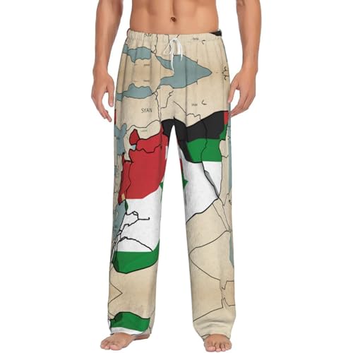 Pantalon de pyjama homme Syrie Map03 léger avec motif drapeau