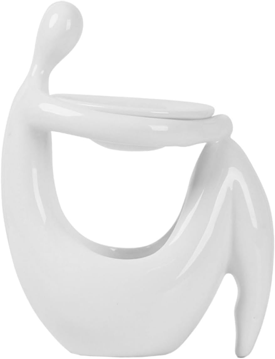 Ceramic Essential Oil Burner Incense Holder Small Desktop Censer Figurine Shape Aromatherapy Scented Candle Lamp for Home Office Decoration