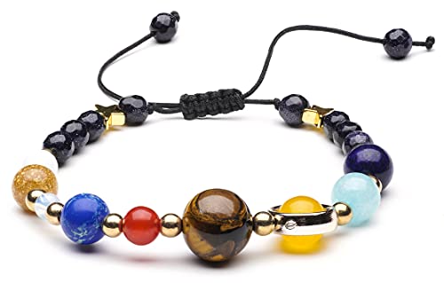 10 Solar System Stress Ball Women Solar System Bracelet Gift For Kids Adult Girls Teenager Universe Galaxy Eight Planet Guardian Star Natural Stone Beads Bracelet Bangle Anti Stress Solar Planet Ball #TOP2