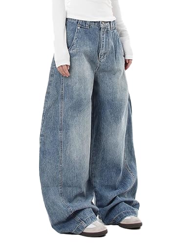 Womens Baggy Jeans Vintage Oversized Pants Aesthetic Hip Hop Jeans Denim Graphic Jean Grunge Pants2