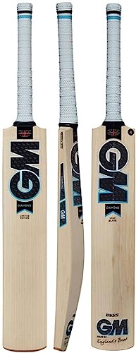 GM English Cricket Bat Diamond 303 English Willow Cricket Bat for Men and Boys Cross Weave Tape The Face Lightweight |Free Cover |Short Handle with Cover