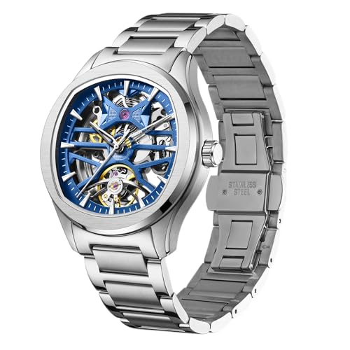 Image of ALIX AL2924 Automatic Mechanical Wrist Skeleton Stainless Steel Band Waterproof Luminous Analog Watches