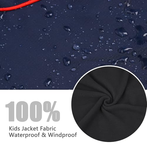 Image of Girls Boys Rain Jackets, Lightweight Waterproof Kids Rain Coats with Hood Windbreakers for Kids